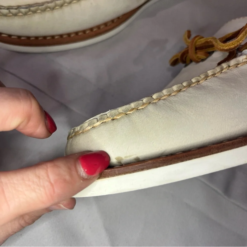 ERNEST HEMINGWAY Boat Dock Casual Shoe White Leather Suede Men Size 9